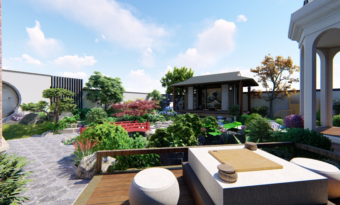 别墅庭院设计丨别墅花园施工丨屋顶花园设计